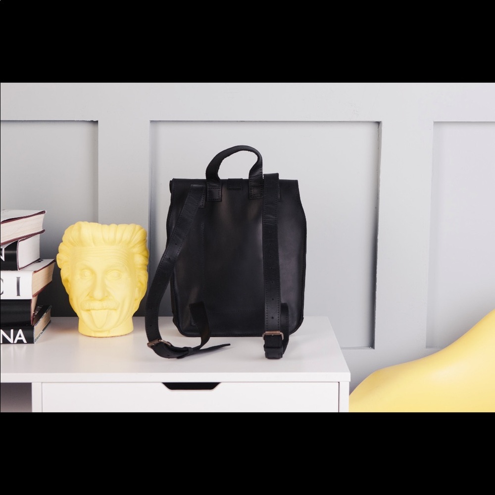 Handmade Leather Backpack - Picture 3 of 4